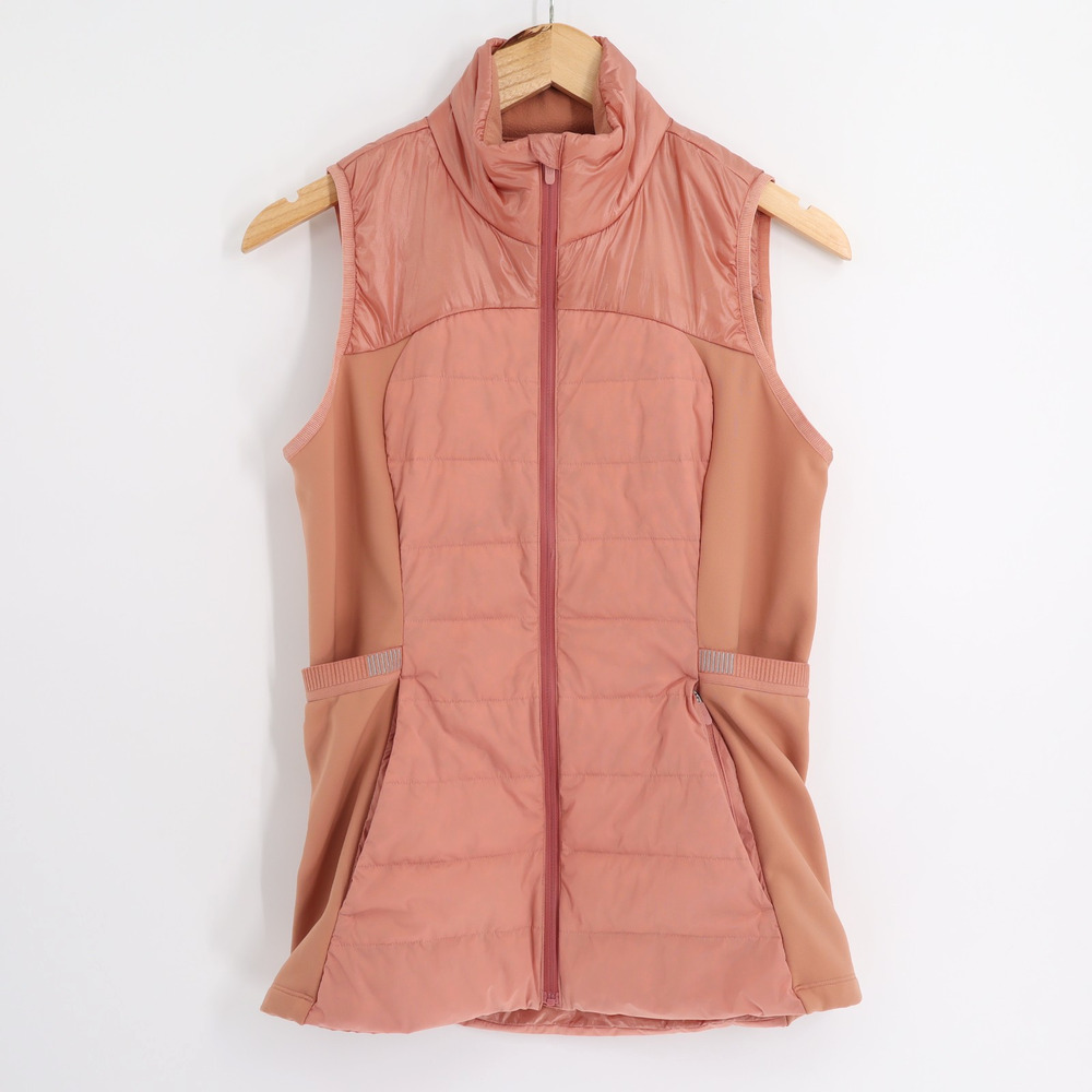 Lululemon Women's Sz 8 Down For It All Vest Shine Pink Savannah Down Feather